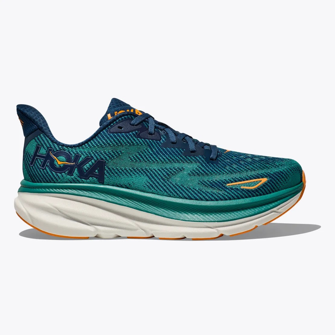 Hoka Clifton 9 Wide | Mens Cushioned Running Shoes at stokelab