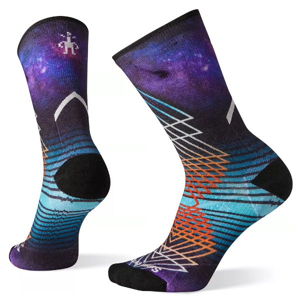 Smartwool PhD Pro Endurance Sock | Ultra Light | Crew Length | Geoprint Deep Navy | Womens