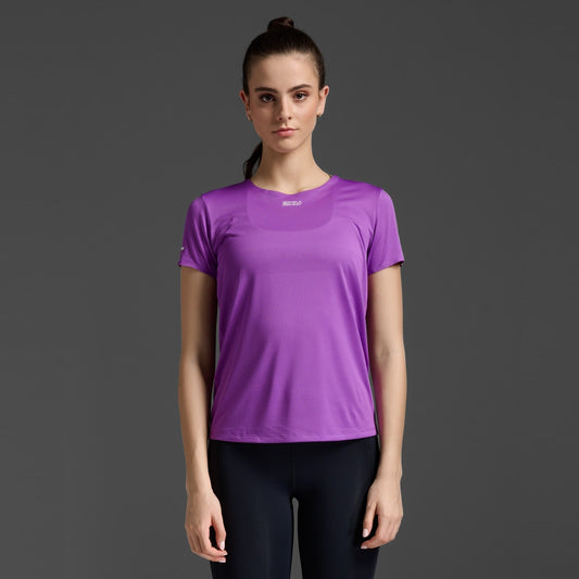 2XU Light Speed Tech Tee | Thistle / White Reflective | Womens