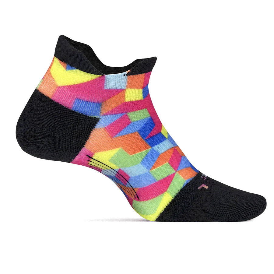 Feetures Elite | Light Cushion | No Show Tab | Geo Print Multi