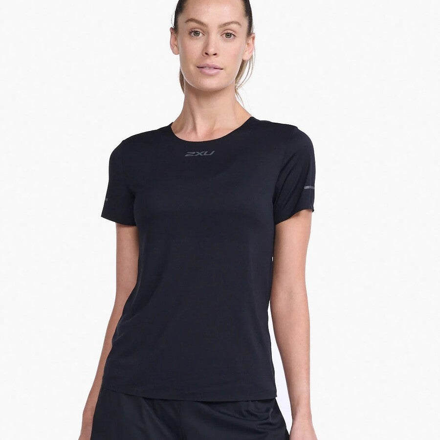 2XU Light Speed Tech Tee | Black / Reflective | Womens