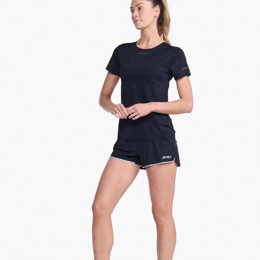 2XU Light Speed Tech Tee | Black / Reflective | Womens