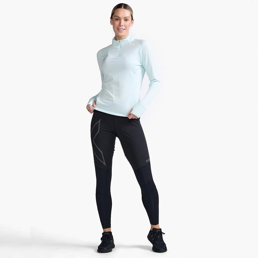 2XU Ignition 1/4 Zip Fleece | Glacier / White Reflective | Womens