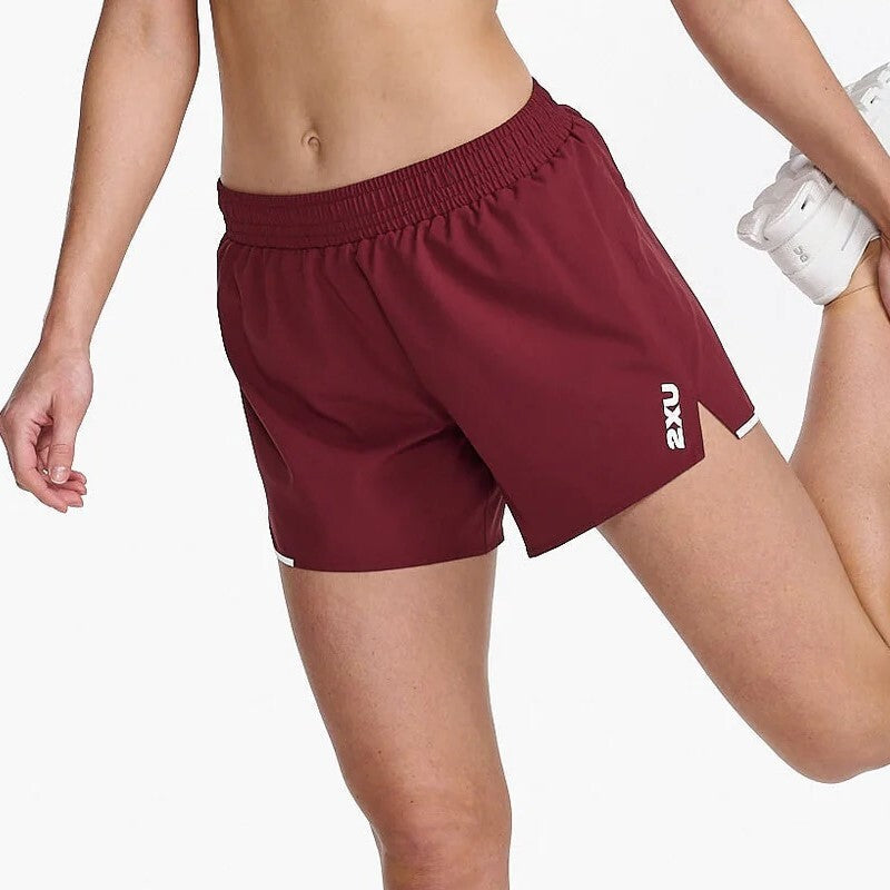 2XU Aero 5 Inch Shorts | Truffle / White Reflective | Womens