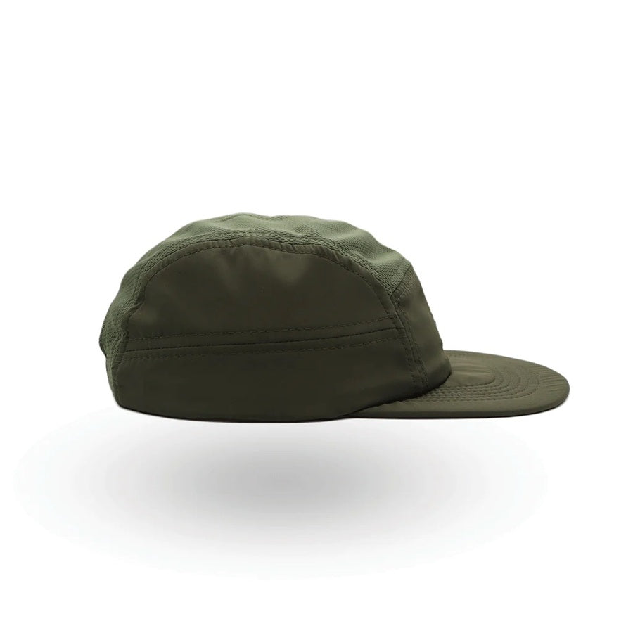 Helios Ultralight 7 Panel Running Cap | Soft Brim | Olive