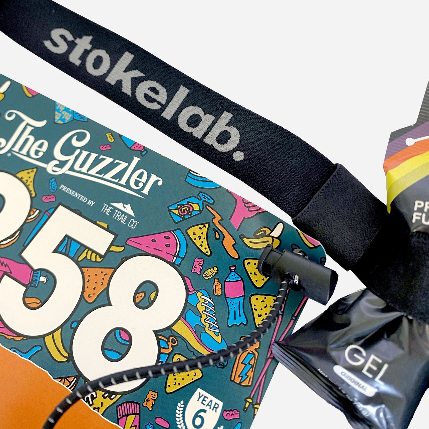 stokelab Race Number Belt with Gel Holder Loops