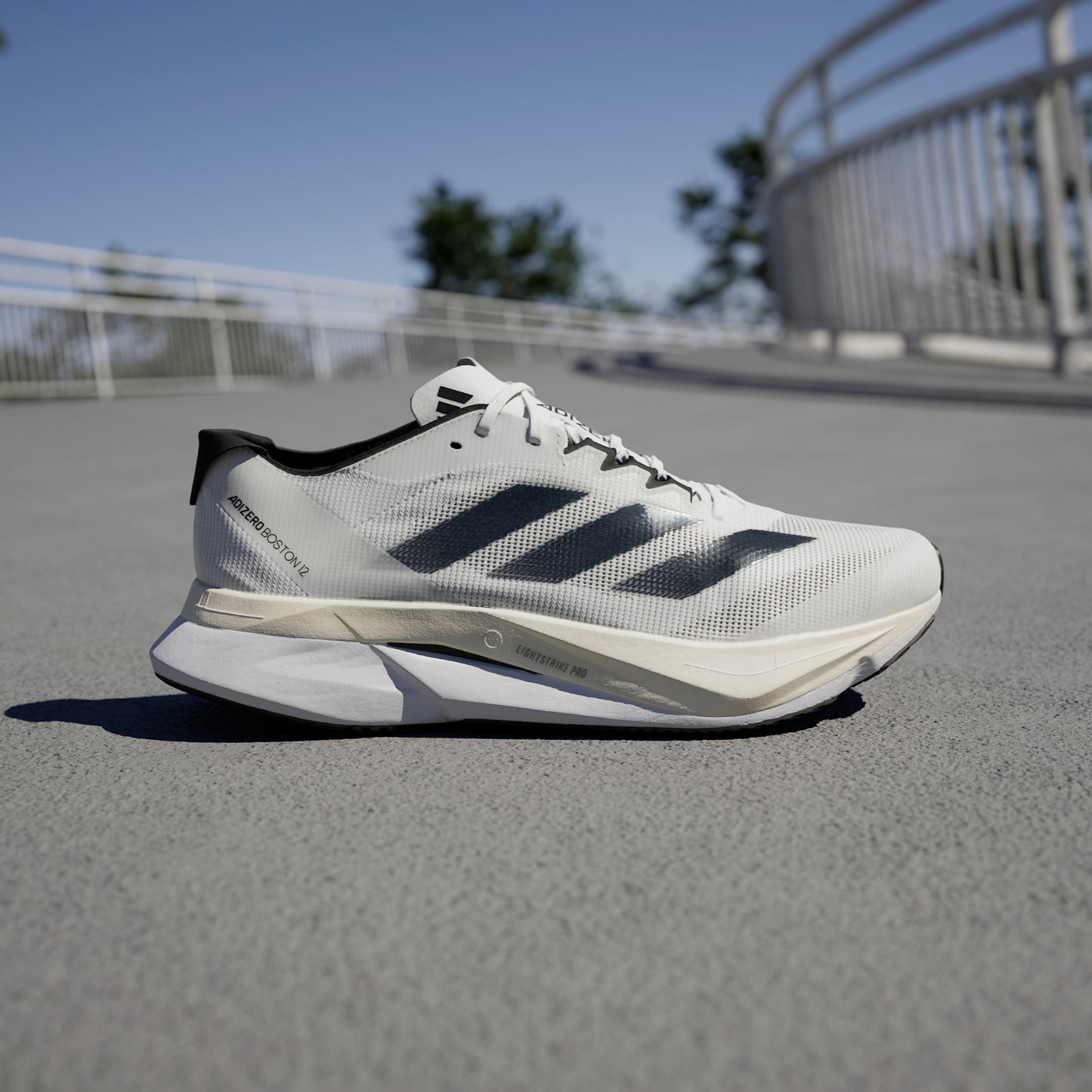 adidas Adizero Boston 12 | Footwear White / Core Black / Night Met. | Mens