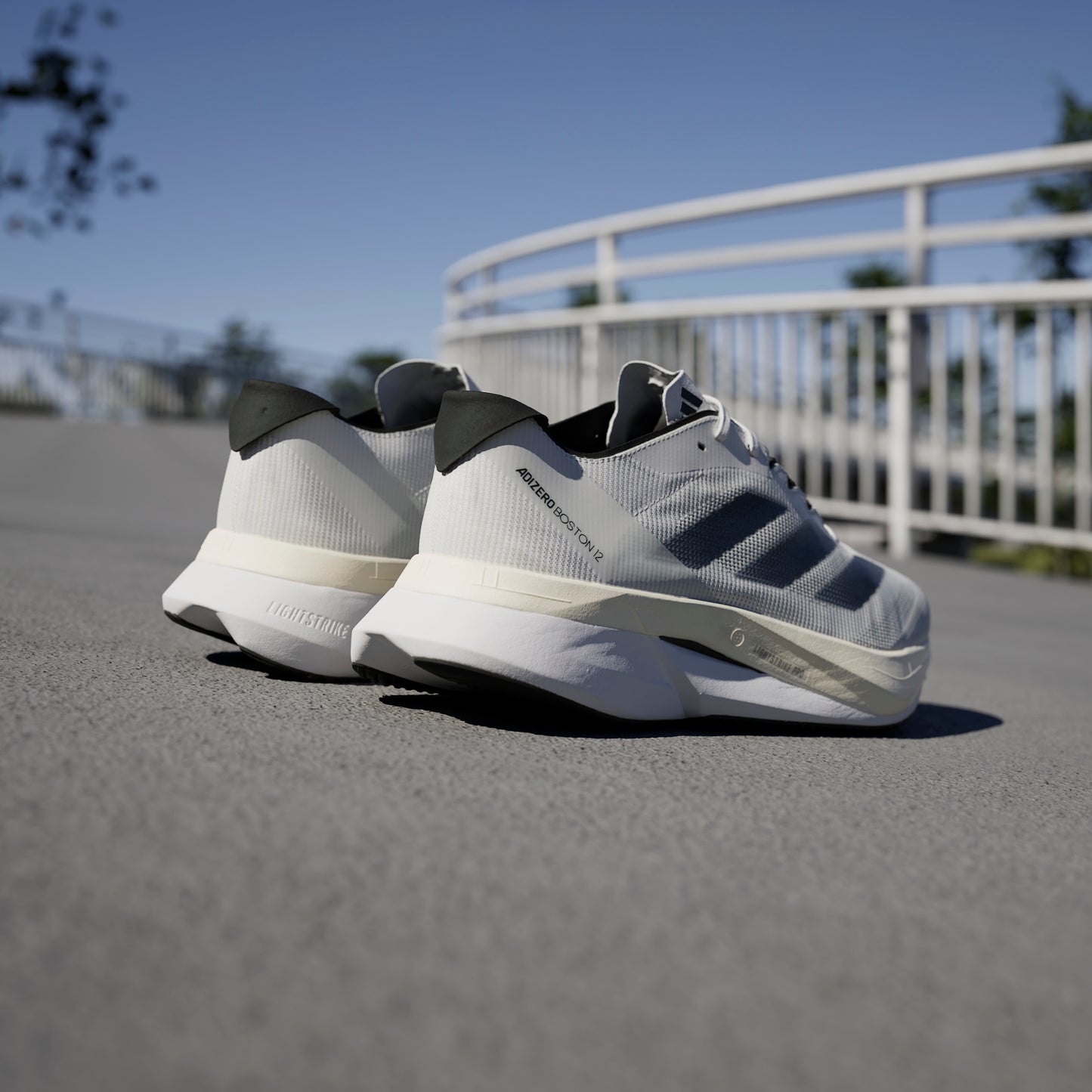 adidas Adizero Boston 12 | Footwear White / Core Black / Night Met. | Mens