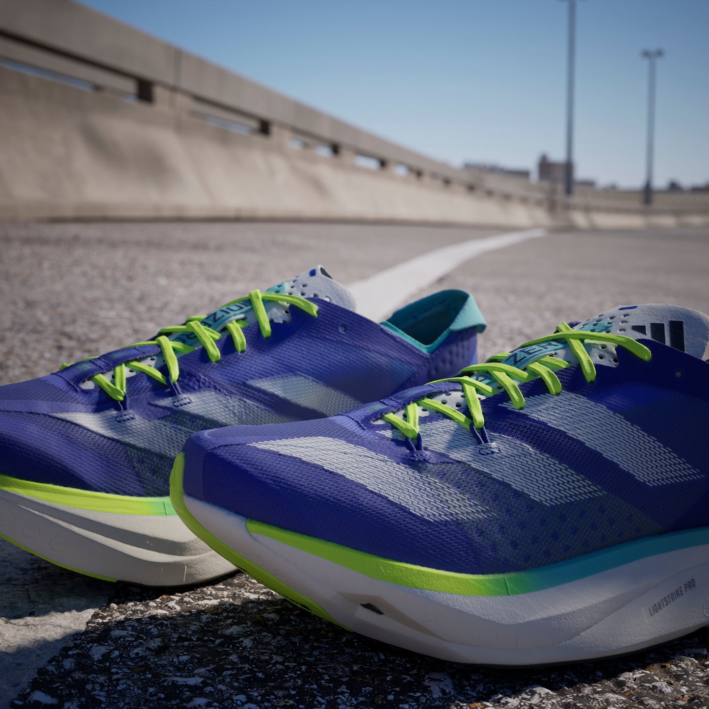 adidas Adizero Adios Pro 3 | Cobalt Blue / Zero Met. / Lucid Lemon | Womens