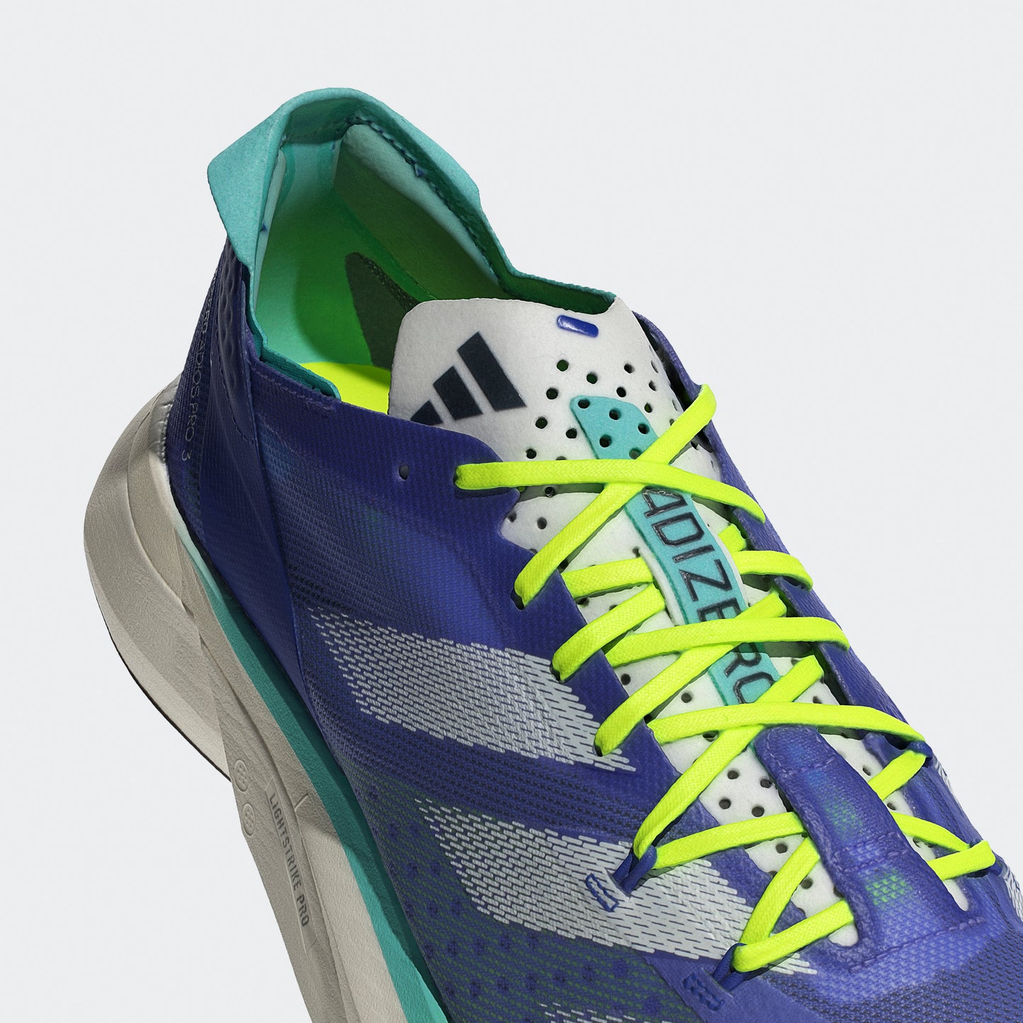 adidas Adizero Adios Pro 3 | Cobalt Blue / Zero Met. / Lucid Lemon | Womens