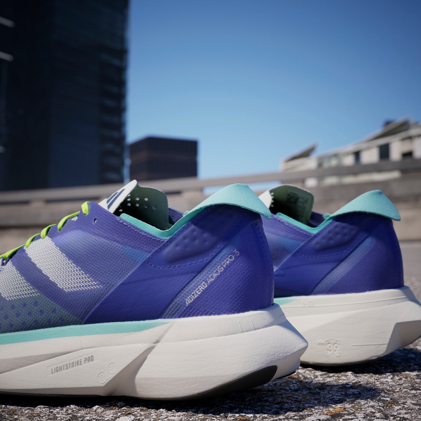 adidas Adizero Adios Pro 3 | Cobalt Blue / Zero Met. / Lucid Lemon | Womens