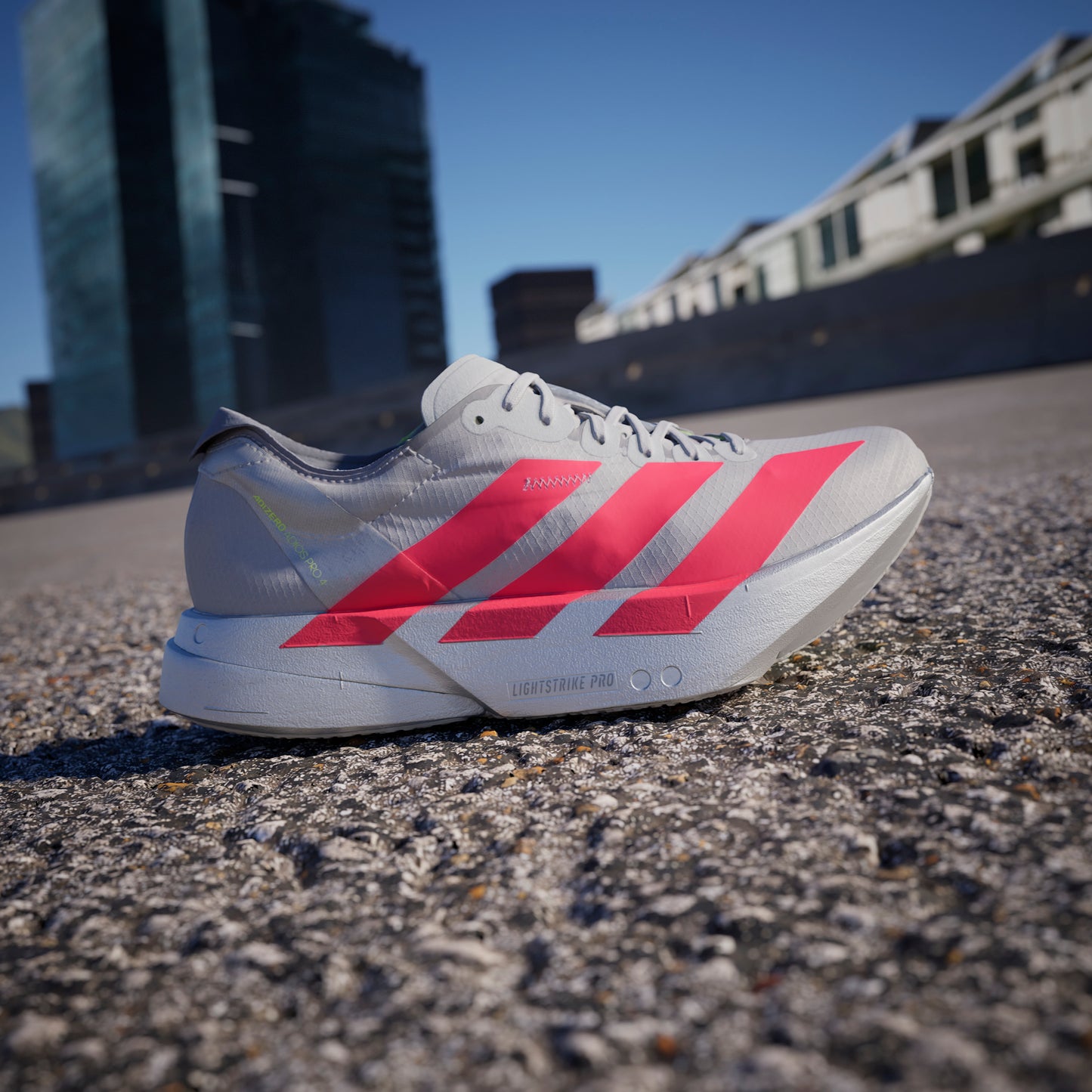 adidas Adizero Adios Pro 4 | Grey Two / Lucid Red / Grey | Womens