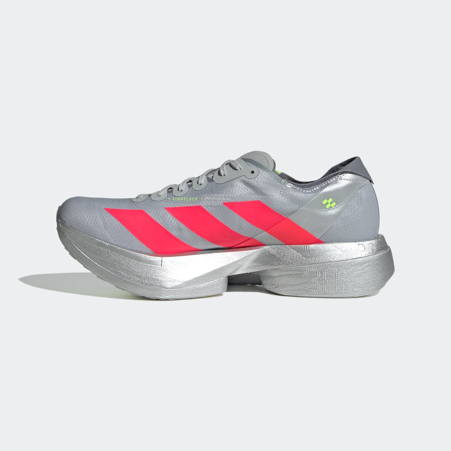 adidas Adizero Adios Pro 4 | Silver Metallic / Lucid Red / Grey | Mens