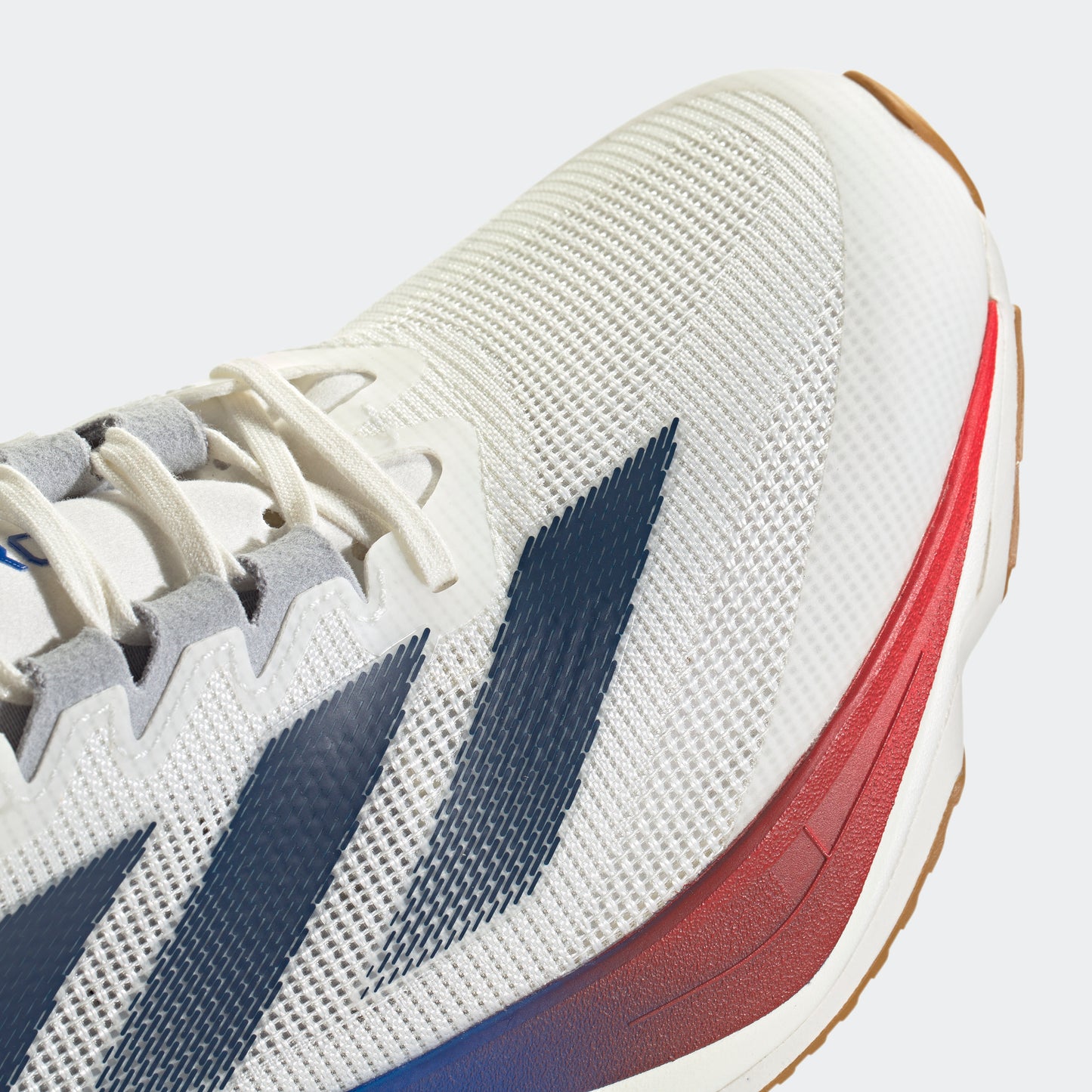 adidas Adizero Boston 12 | Core White / Dark Blue / Pure Ruby | Mens