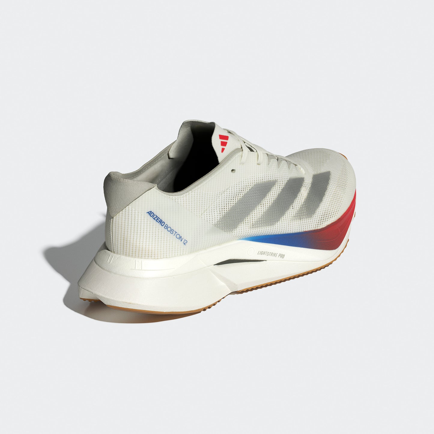 adidas Adizero Boston 12 | Core White / Matte Silver / Pure Ruby | Womens