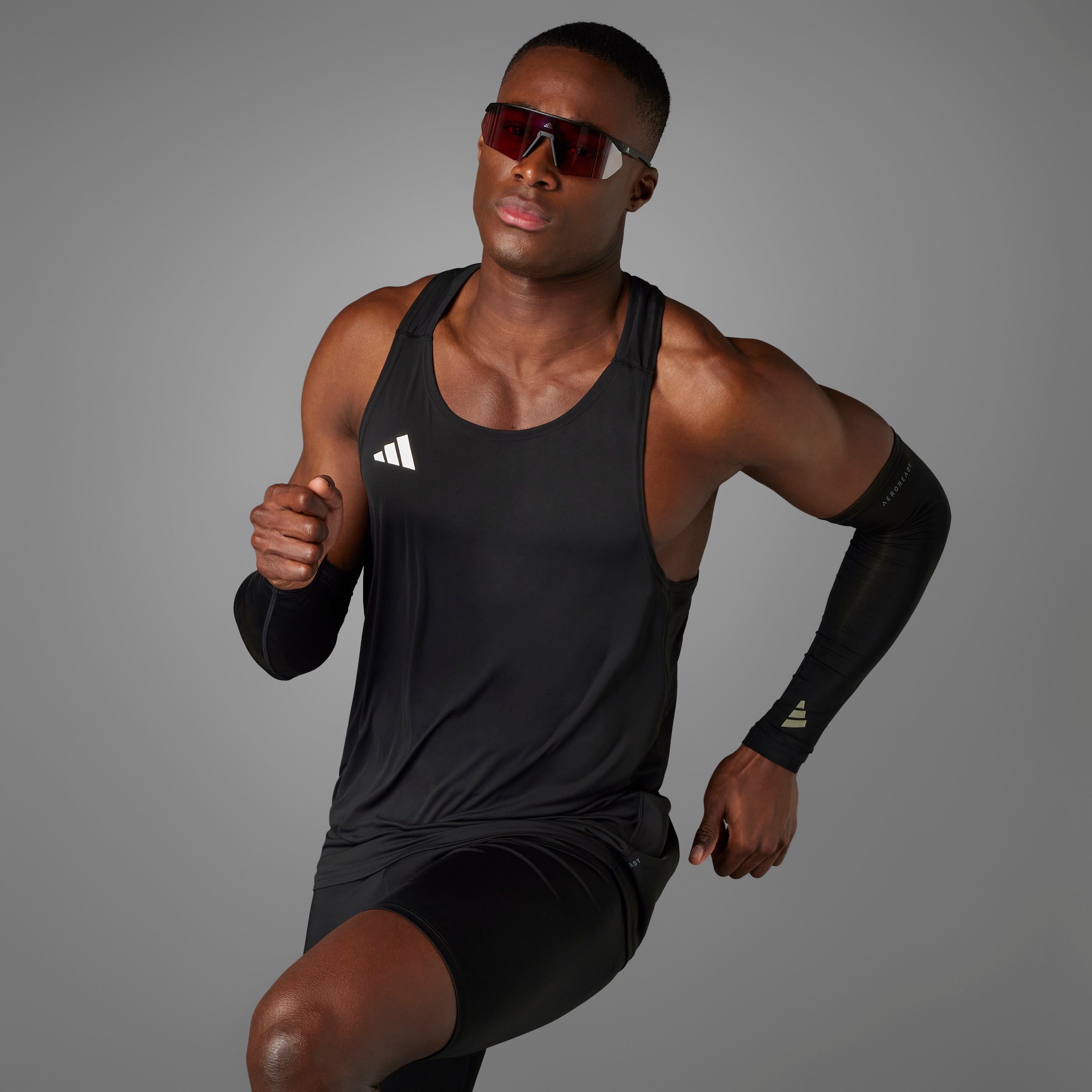 Adidas Adizero Essentials Singlet Mens Recycled Lightweight Running Clothes at stokelab