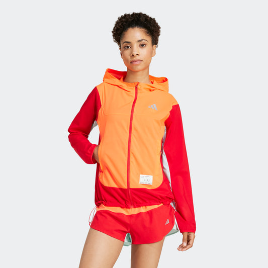 adidas NYC Jacket | Better Scarlet / Semi Flash Aqua / App Solar Red | Womens