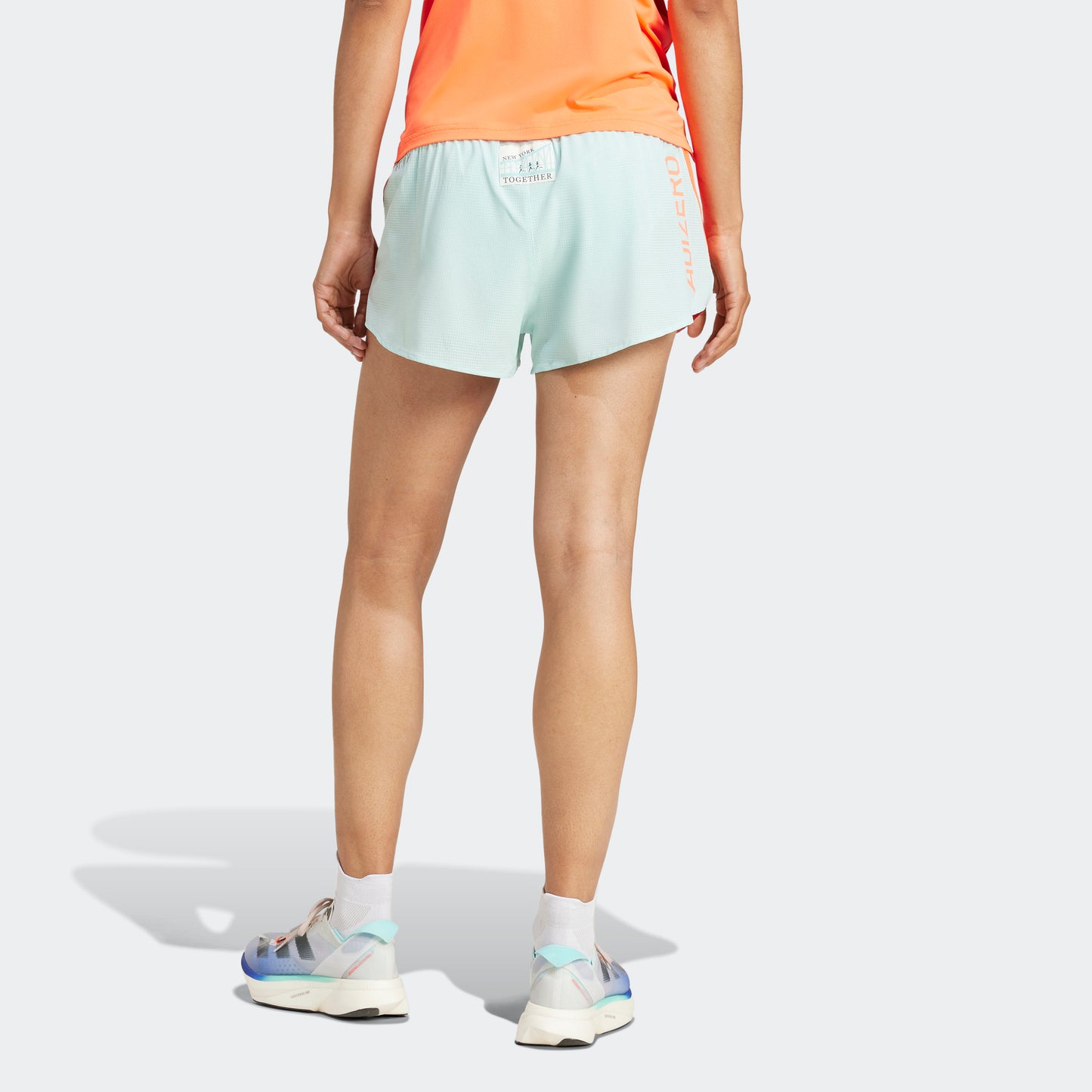 adidas NYC Split 2" Short | App Solar Red / Better Scarlet / Semi Flash Aqua | Womens