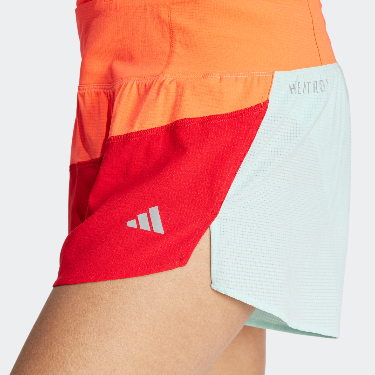 adidas NYC Split 2" Short | App Solar Red / Better Scarlet / Semi Flash Aqua | Womens