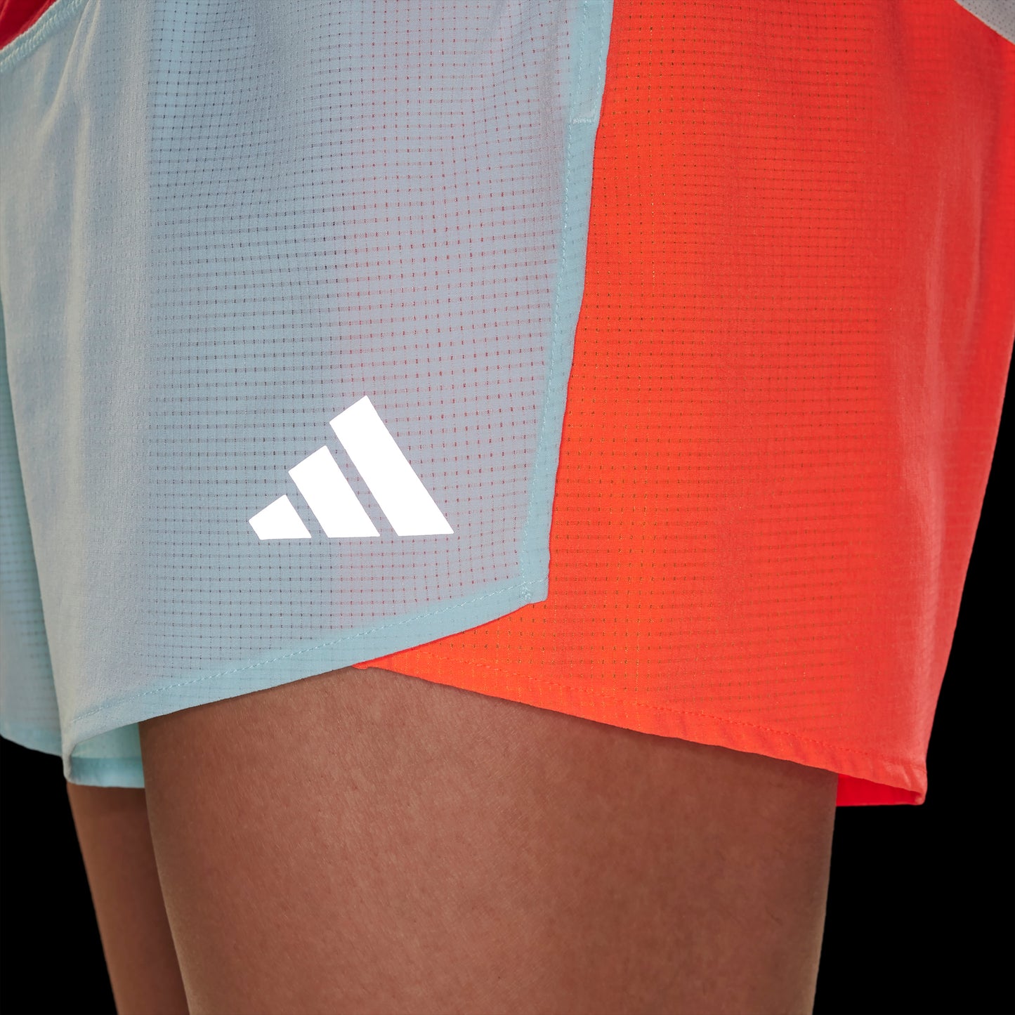 adidas NYC Split 3" Short | Better Scarlet / Semi Flash Aqua / App Solar Red | Mens