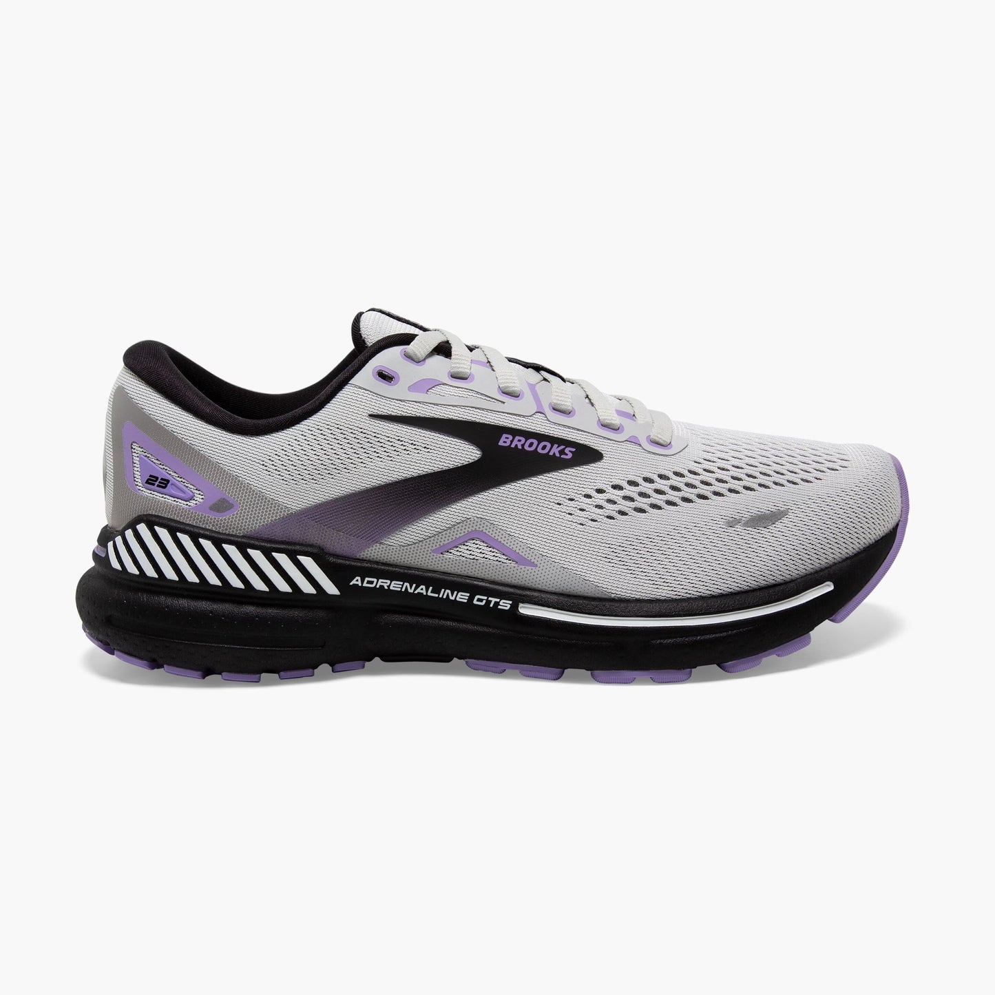 Brooks Adrenaline GTS 23 Wide | Grey / Black / Purple | Womens