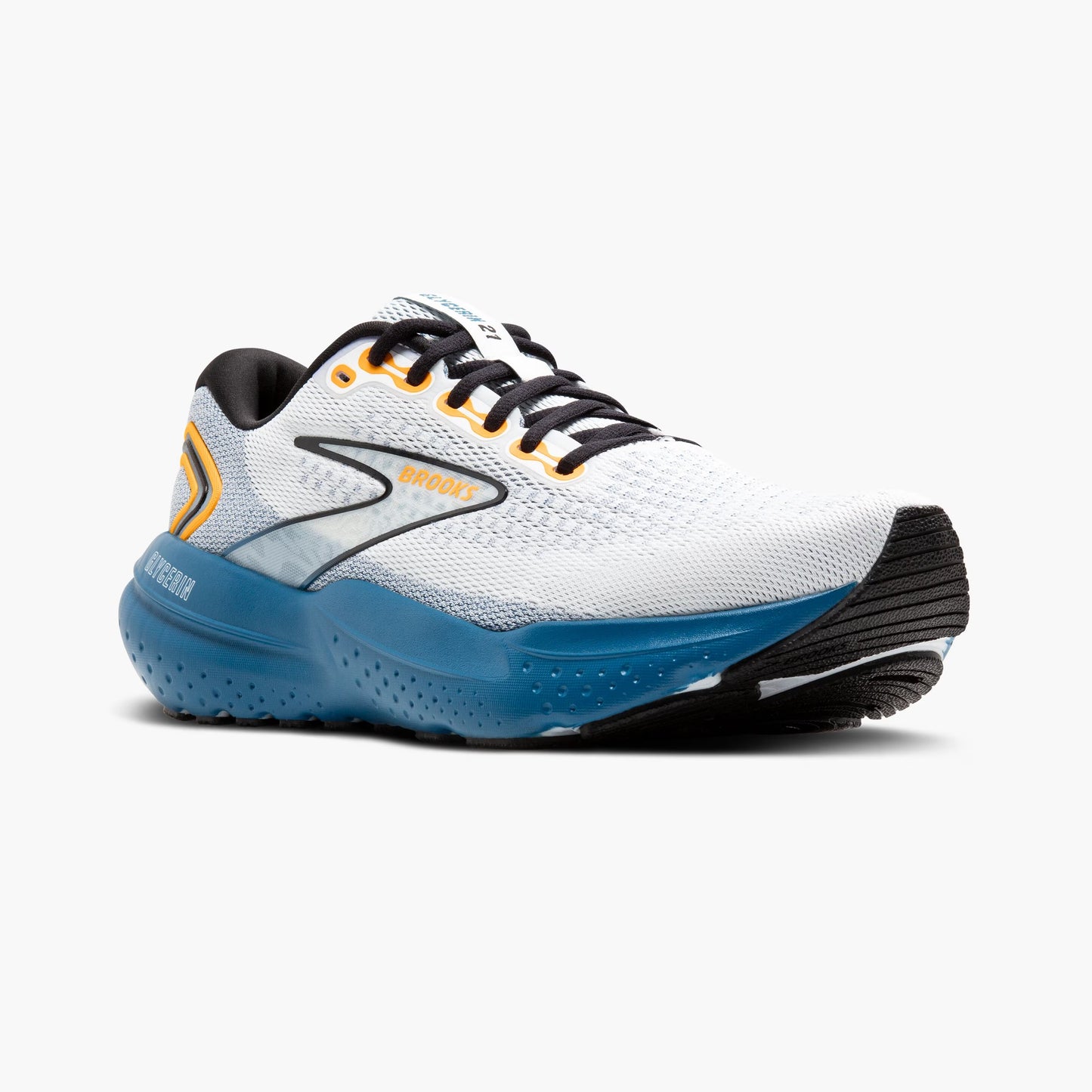 Brooks Glycerin 21 | White / Sapphire / Orange | Mens