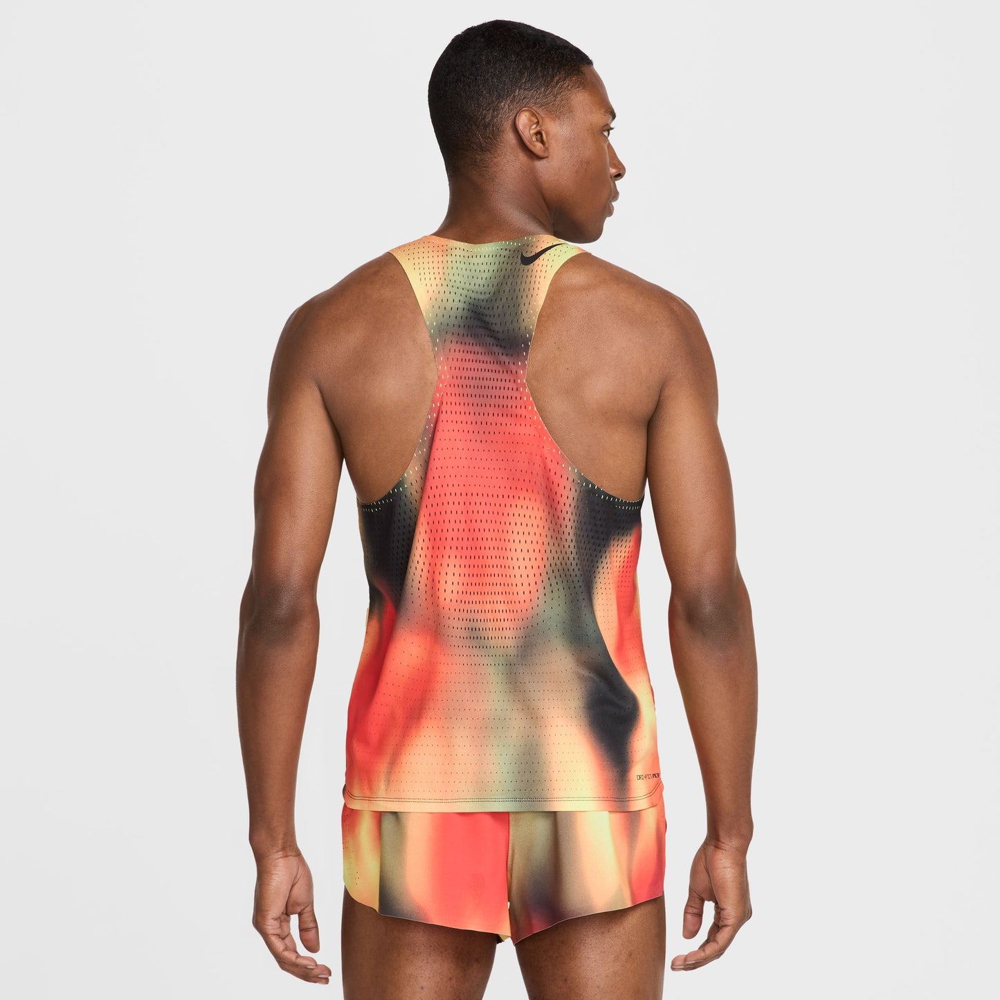 Nike AeroSwift Elite Entry Singlet | Light Lemon Twist / Light Crimson / Black | Mens