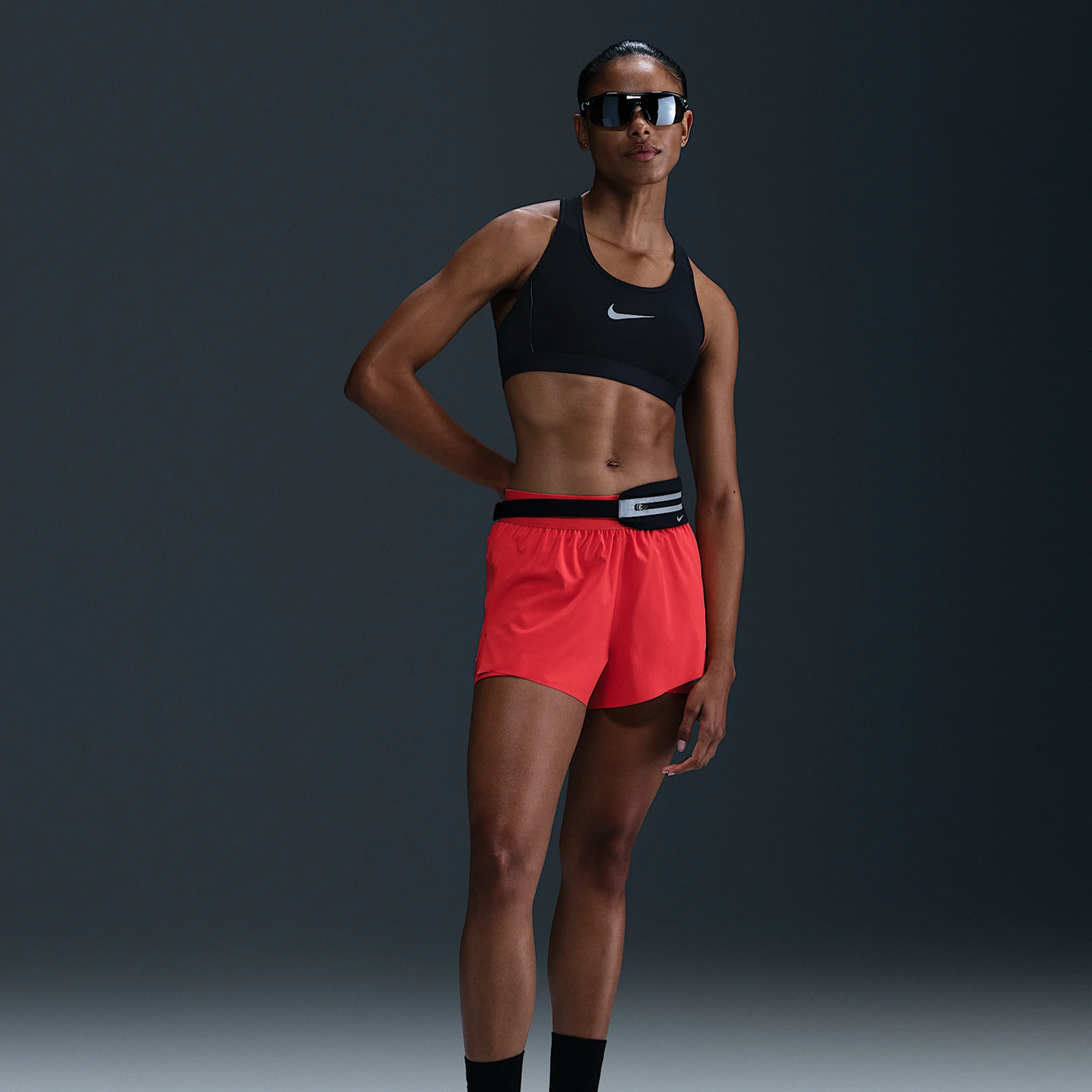 Nike Swift 2-in-1 Shorts | Light Crimson / Reflective Silver | Womens