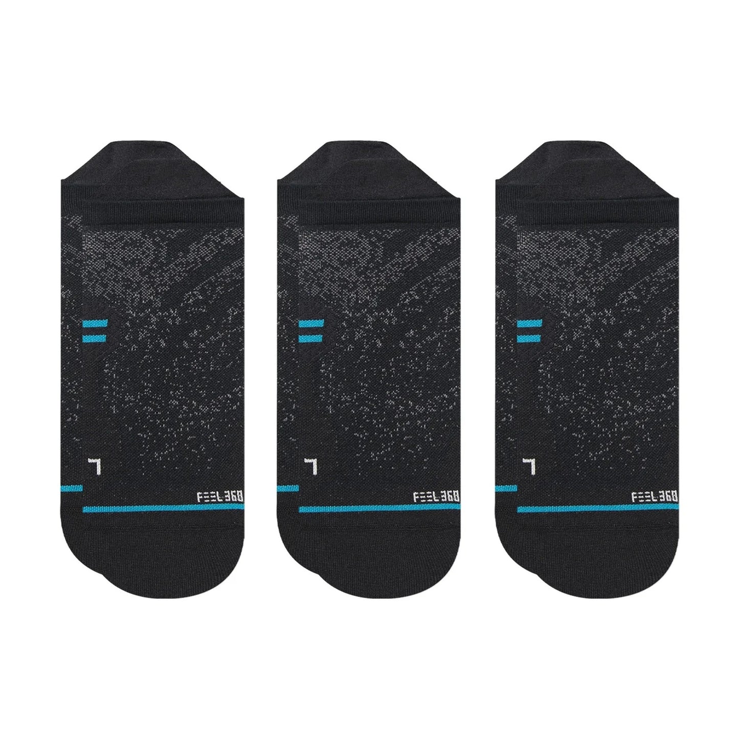 Stance Run UL Tab | Ultralight Cushion | Tab Length | Black | 3 Pack